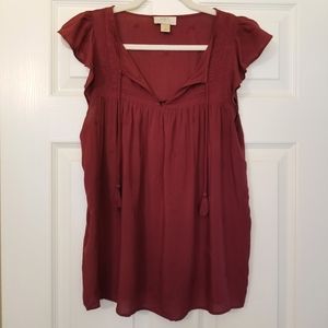 LOFT maroon blouse
